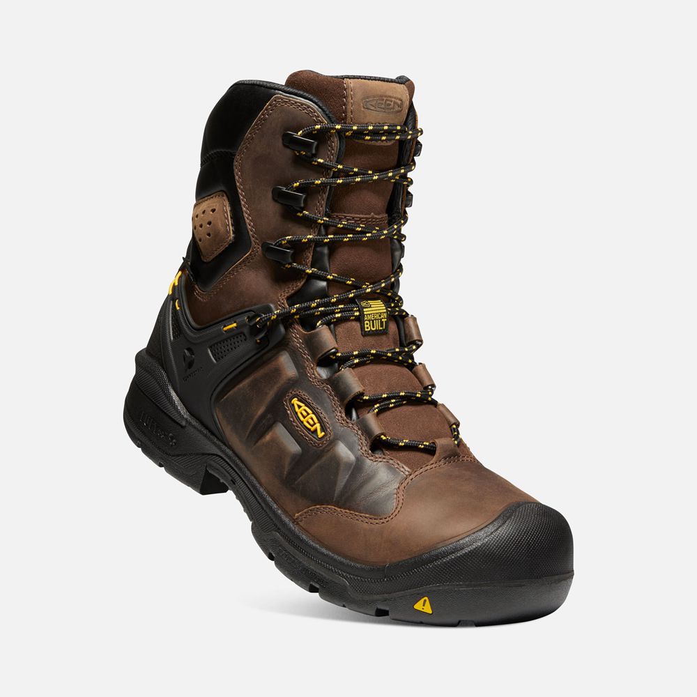 Keen Laarzen Heren Bruin - Dover 8\" Insulated Waterproof (Carbon-Fiber Toe) - 36512-JEST